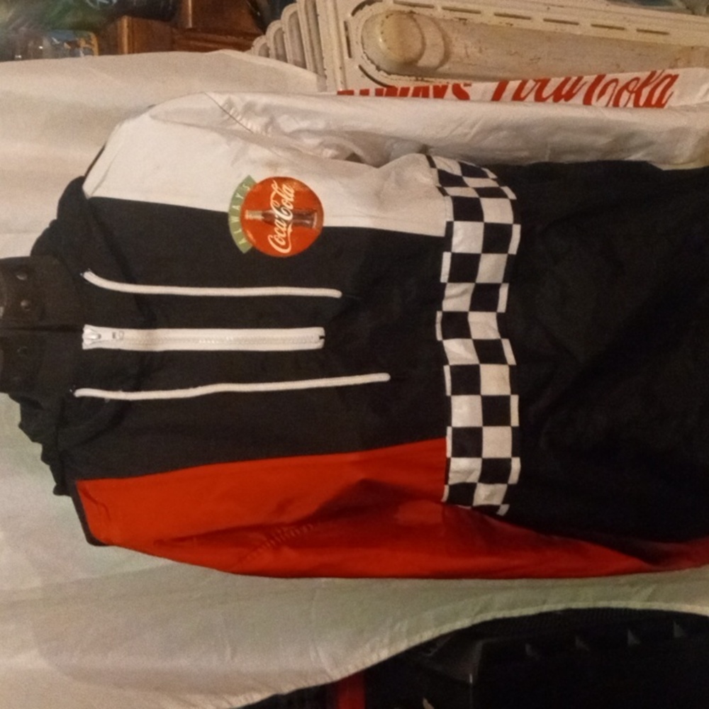 Half zip coca cola wind breaker